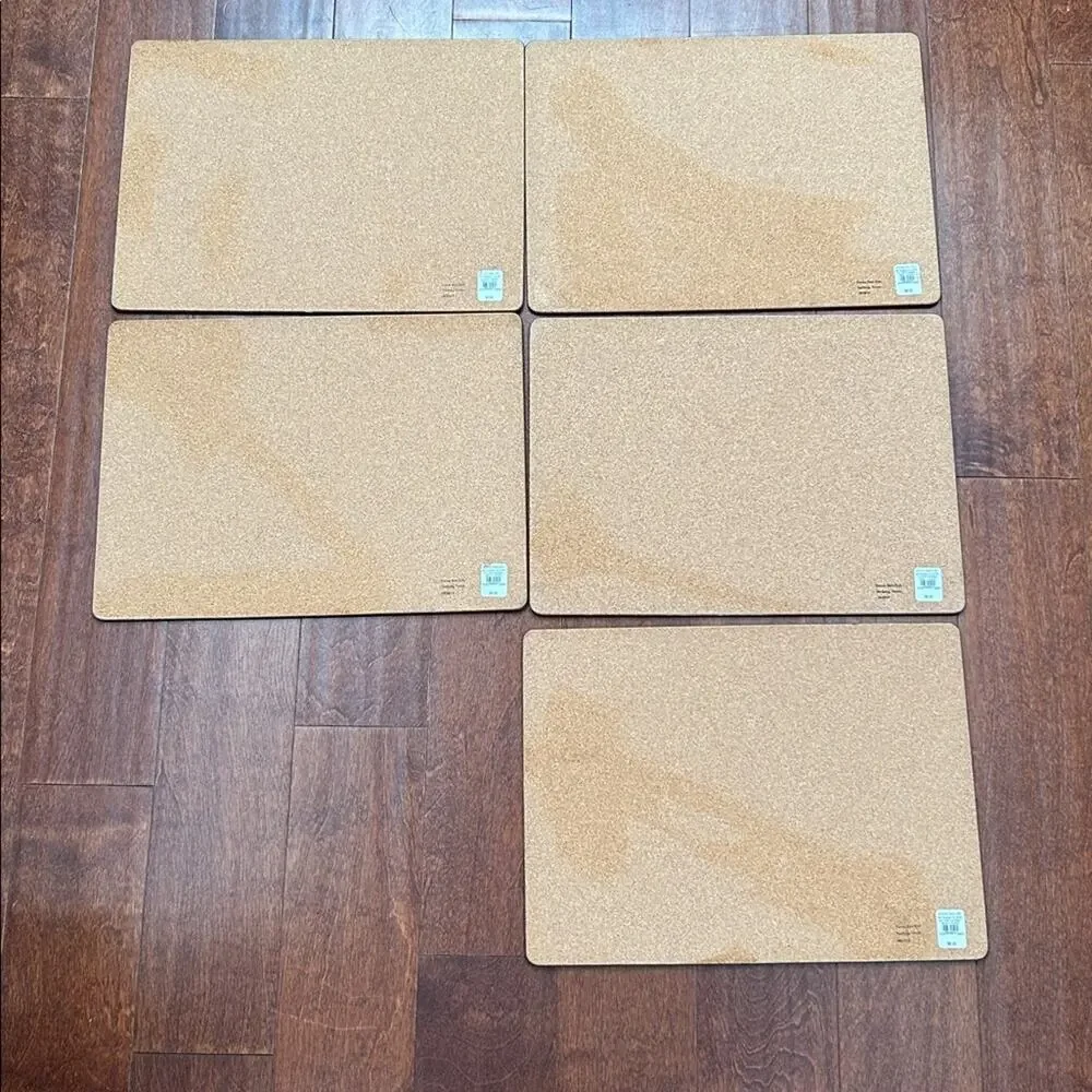 Pottery Barn Kids Elf on a Shelf Christmas Cork Back Placemats, Set of 5